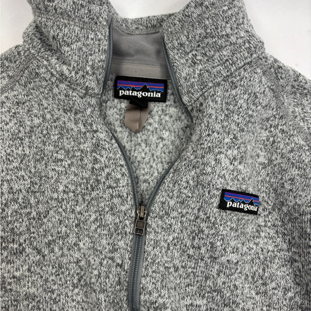 Patagonia women’s Better Sweater 1/4 zip pullover size Large Gray - Picture 3 of 9